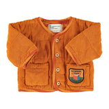 Baby Padded Jacket Camel with "school Trip" Print