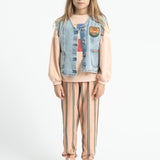 Jogging Pants Light Pink with Double Stripes