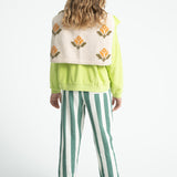 Knitted Sailor Collar Ecru with Flowers