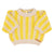 knitted blouse w/ collar | ecru & yellow