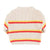 knitted sweater | ecru w/ yellow & red stripes