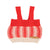 knitted top w/ straps | ecru & red stripes