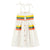 long dress | ecru w/ multicolor stripes print