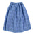 long skirt w/ front pockets | blue w/ black tigers