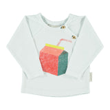 Baby Longsleeve T'shirt Light Grey with Multicolor Juice Box Print