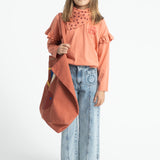 Longsleeve T´shirt Pink with Apple Print