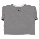 Terry Cotton Longsleeve Tshirt Grey with "school Trip" Print