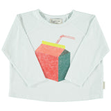 Longsleeve T'shirt Light Grey with Multicolor Juice Box Print