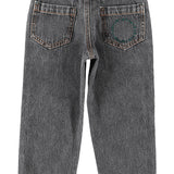 Trousers Washed Black Denim