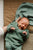 Newborn cardigan crew neck | Sage green