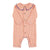 newborn babygrow w/ collar | coral w/ blue little hearts