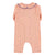 newborn babygrow w/ collar | coral w/ blue little hearts