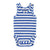 newborn sleeveless body | blue & white stripes