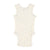 newborn sleeveless body | white w/ blue little stars