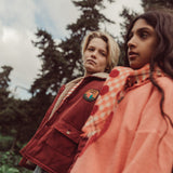 Jacket Bordeaux with "here We Go" Print
