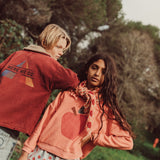Jacket Bordeaux with "here We Go" Print