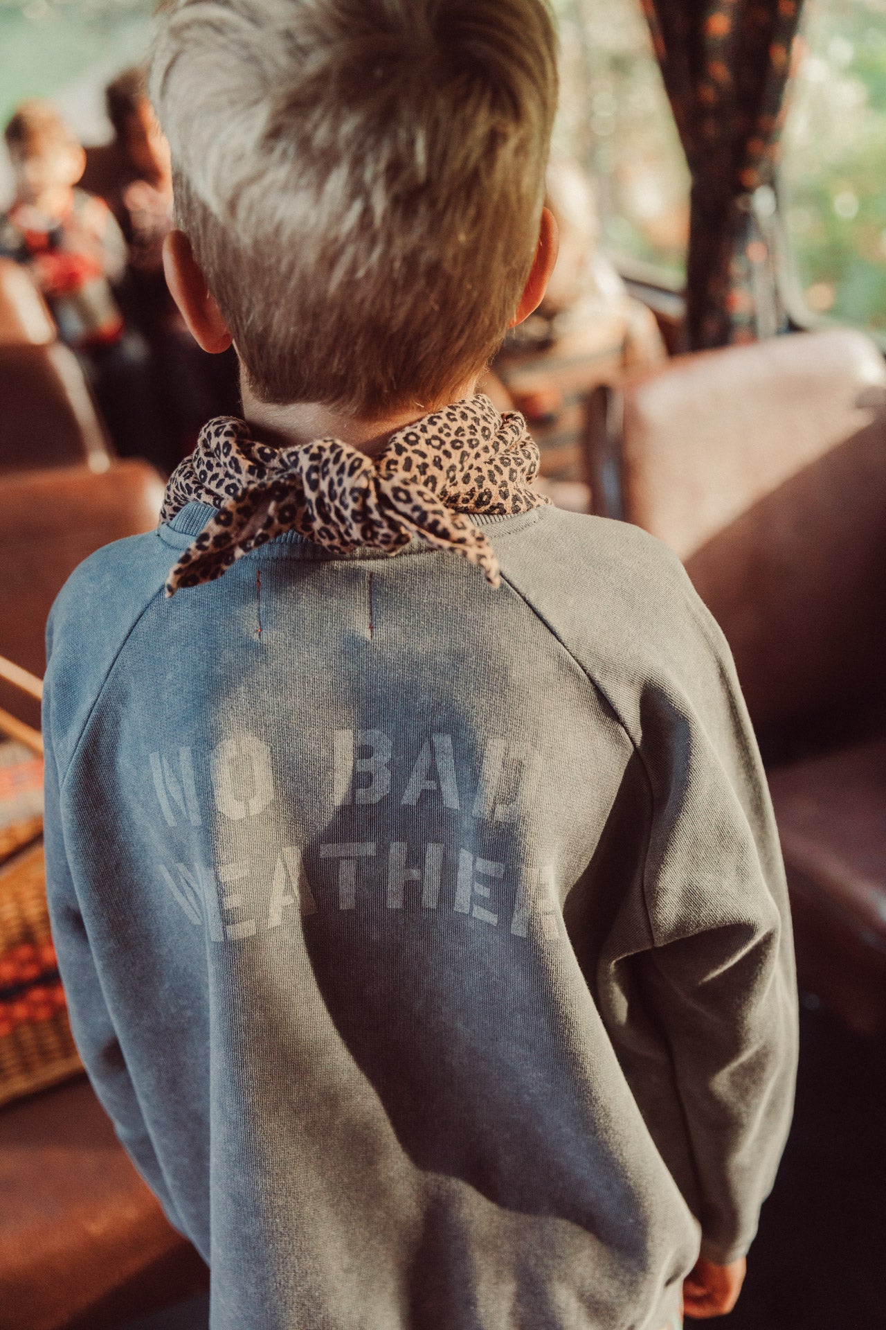 Sweatshirt Grey with Sun & Cloud Print