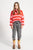 Knitted sweater | Red & pink stripes