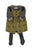 Baby short dungarees | Olive green w/ zebra print