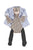 Baby long sleeve body w/ collar | Pale pink w/animal print