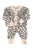 Knitted baby cardigan | Light pink w/ black animal print