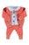 Knitted baby cardigan | Pink animal print
