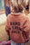 Knitted cardigan | Brown w/ "band & crew only" print