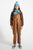 Dungarees | Brown w/ black stripes