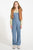 Dungarees | Washed blue denim w/ black hearts