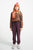 Jogging pants | Aubergine w/ animal print