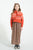 Jacquard knitted scarf | Red