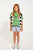 sleeveless hooded sweatshirt | green w/ multicolor "camp" print