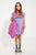 t-shirt dress | purple w/ multicolor wave print