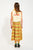 long skirt w/ front pockets | mustard checkered