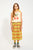 long skirt w/ front pockets | mustard checkered