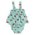 baby top w/ straps | blue w/ red bows