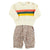 baby sweatshirt | ecru w/ multicolor stripes print