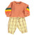 baby sweatshirt | peach w/ multicolor stripes