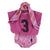 baby sleeveless sweatshirt | fuchsia w/ "3" print