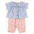 baby trousers  | pink flowers