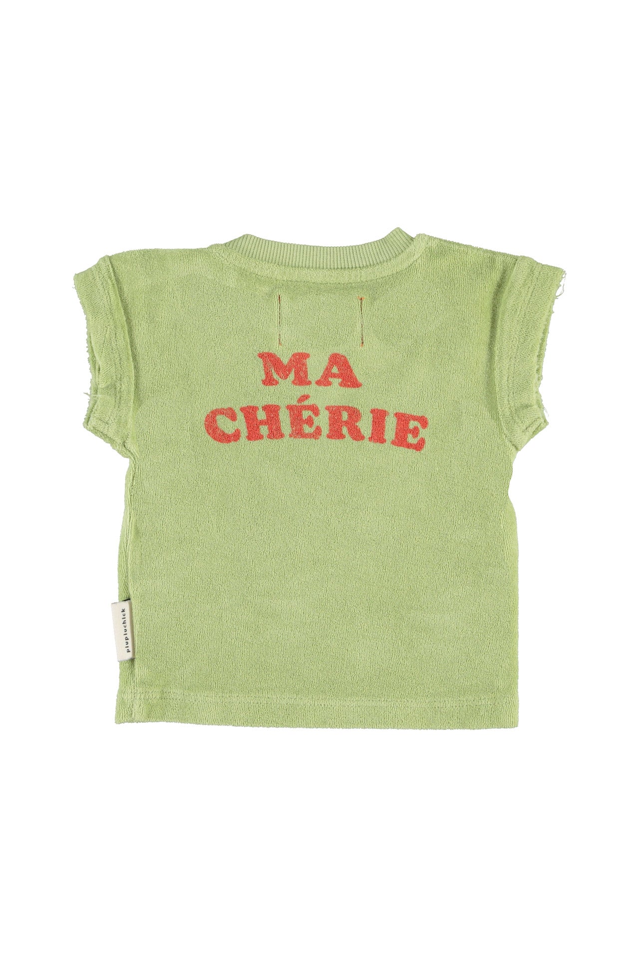 baby t'shirt | light olive w/ cherry print