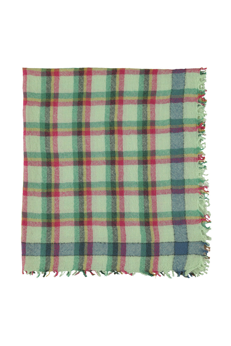 Scarf Light Green Checkered
