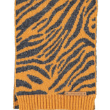 Knitted Scarf Orange with Zebra Print