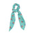 scrunchie | turquoise & white checkered w/ cherries