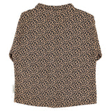 Shirt Brown with Animal Print