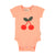 short sleeve bodysuit | pink w/ cherry print