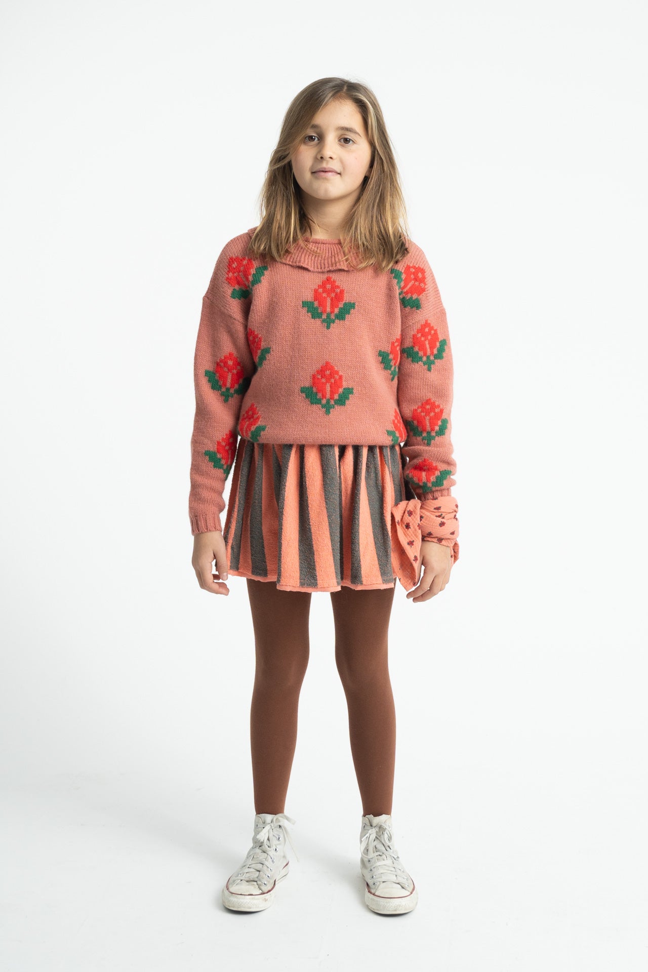 Short Skirt Pink & Green Stripes