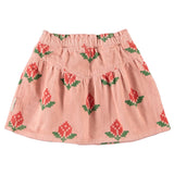 Short Skirt Pink with Big Flowers