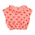 sleeveless blouse w/ collar | pink w/ red bows