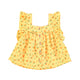 sleeveless blouse | yellow flowers